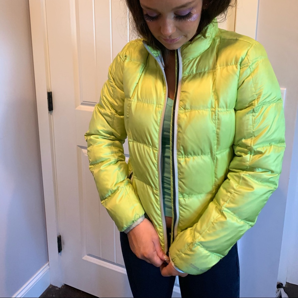 Eddie Bauer Lime Green Puffer